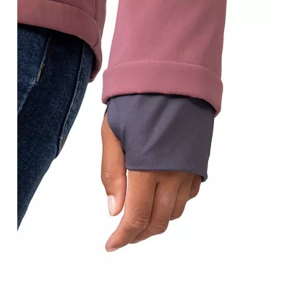 FREE COUNTRY WOMEN'S SOFTSHELL JACKET WITH HOOD IN BLOSSOM PINK XL OR XXL - Picture 6 of 9